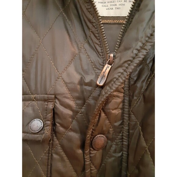 Tommy Bahama Island Crafted Polyimide Quilted Brown Coat Jacket Mens Medium - Picture 5 of 8